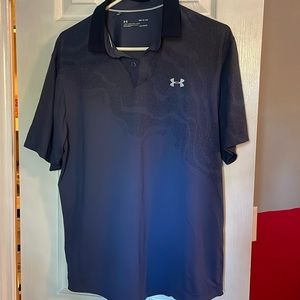 Under Armour Heat Gear Golf Polo Small Blue Wave